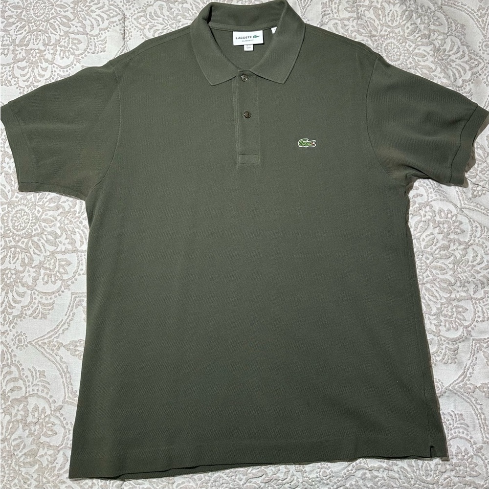 Lacoste Men's Dark Green Polo Shirt